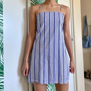 Striped sleeveless mini dress